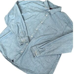 UNTUCKit Shirt Men's XXXL Blue Chambray Penfolds Regular Fit Button Up Shirt